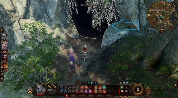 Baldur's Gate 3 - Entrada de la cueva del cachorro de oso lechuza
