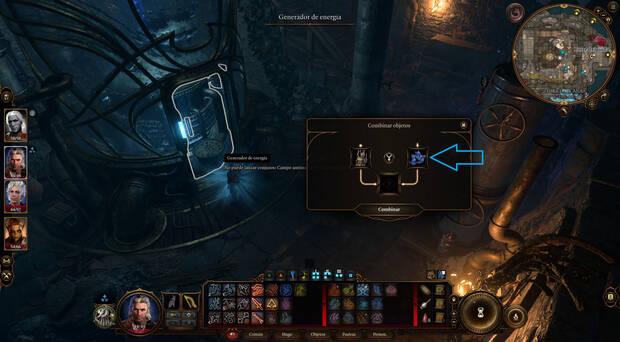 Baldur's Gate 3 - Combinar la flor sussur con el generador de energía de la Torre arcana
