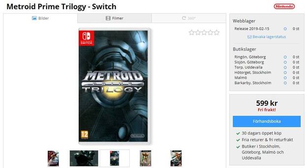 Una tienda incorpora Metroid Prime Trilogy para Switch a su catlogo Imagen 2