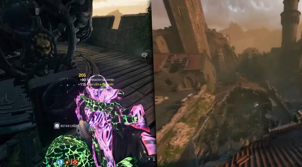 Call of Duty: Black Ops 6 Zombis - Cambiar la dirección del cañón del baluarte para que apunte al salón de caballeros
