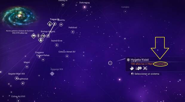 No Man's Sky - Identificar sistemas disonantes