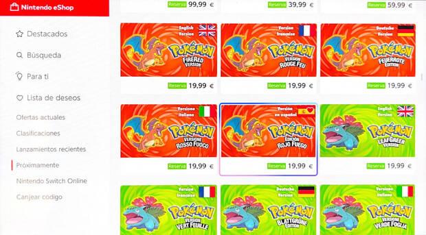 Pokémon clásicos en Switch y Switch 2.
