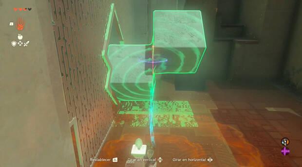 The Legend of Zelda Tears of the Kingdom: Santuario de Ios'ini, orientación para meter los cubos en la sala final