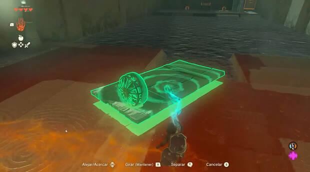 The Legend of Zelda Tears of the Kingdom: Santuario de Iso'dag, balsa para cruzar la zona de agua