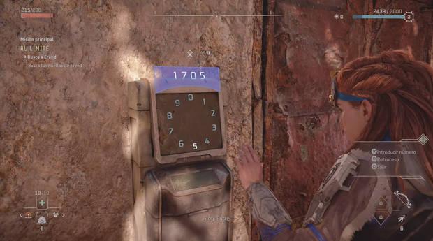 Horizon Forbidden West - Introducir códigos correctos en las puertas cerradas
