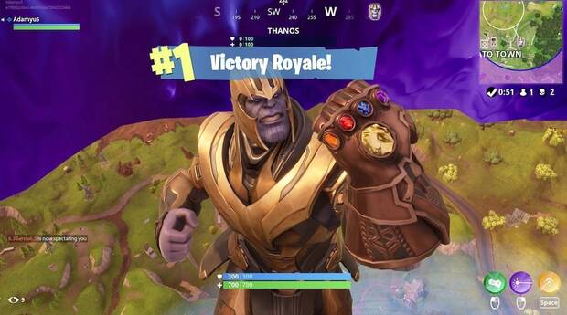 Thanos de Vengadores Infinity War ya ha llegado a Fortnite Battle Royale Imagen 2