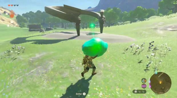 The Legend of Zelda Tears of the Kingdom - Santuarios Llanura de Hyrule: Colocar el cristal verde en la entrada del Santuario de Usat'sum