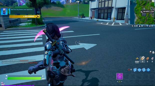 Fortnite Battle Royale - Misiones de Free Guy: usa el gesto Buen Tipo cerca de un oponente