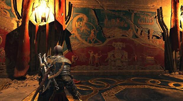 Mural del final de God of War.