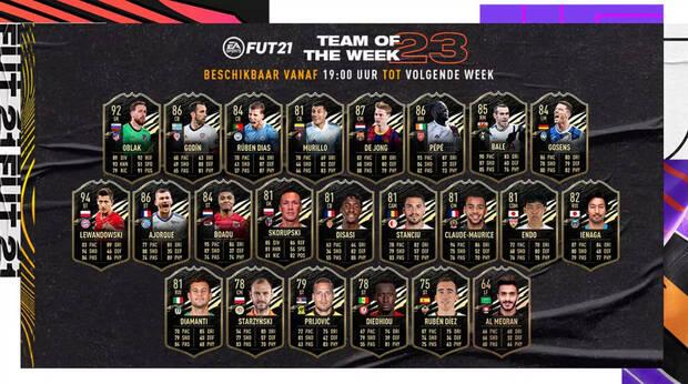 FIFA 21 - El Team of the Week 23 de FUT 21