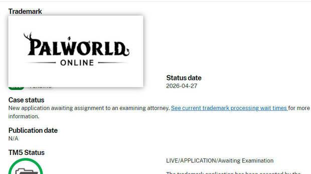 Palworld Online registrado por Pocketpair