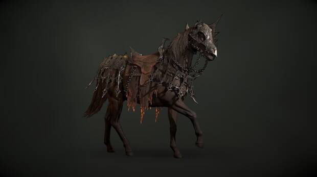 Diablo 4 - Armadura de montura cosmética Atademonios como recompensa del jefe Grigoire el Santo Galvánico