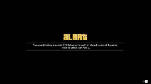 GTA Online - Alerta de uso de mods