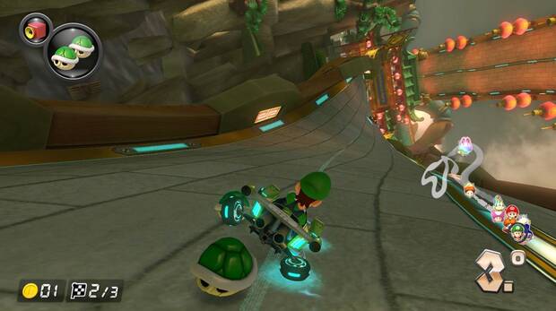Los potentes karts de 200cc exigen un control mucho más preciso.