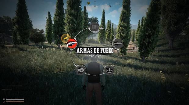 El selector de armas es id�ntico al de 'Red Dead Redemption' y funciona bien. 