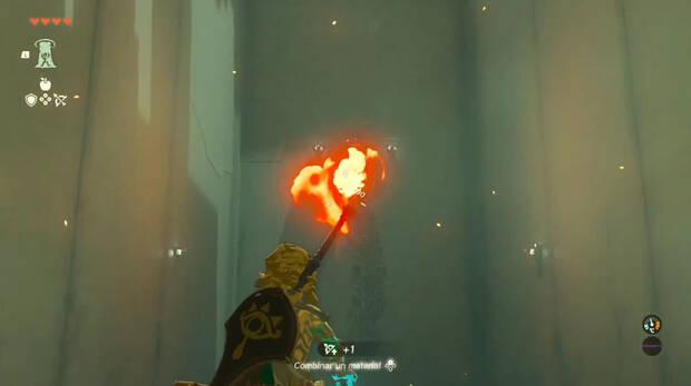 The Legend of Zelda Tears of the Kingdom: Santuario de Se'paa, cofre en lo alto de la pared