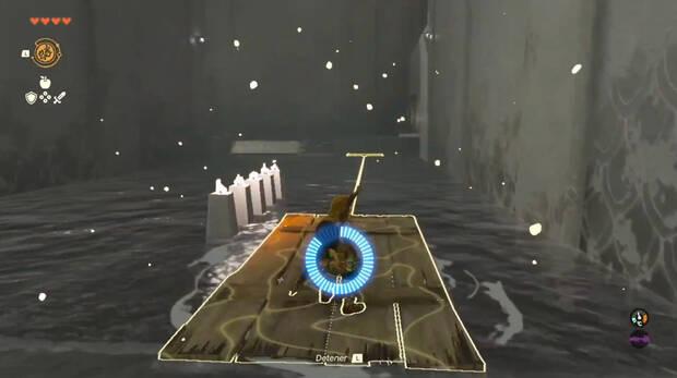 The Legend of Zelda Tears of the Kingdom: Santuario de Se'paa, retroceso en la tabla de madera del agua