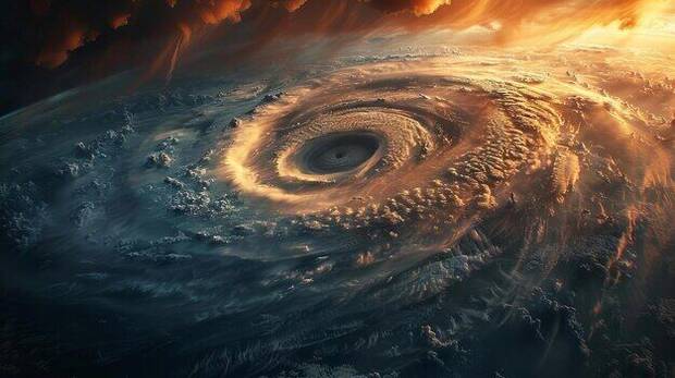 Mega Storm Earth from Space