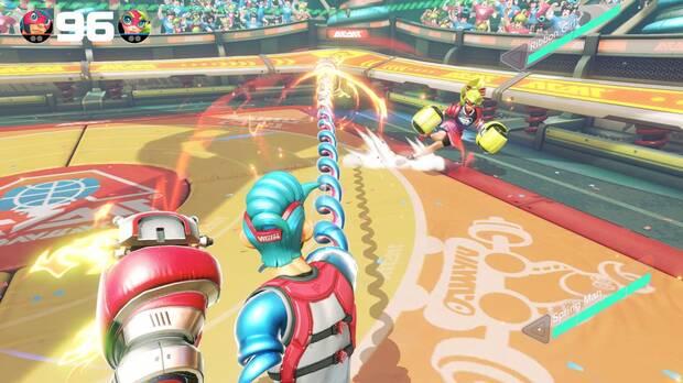 'ARMS' es una nueva saga para Nintendo Switch, que usa de manera muy elaborada la detección de movimiento de los Joy-Con.