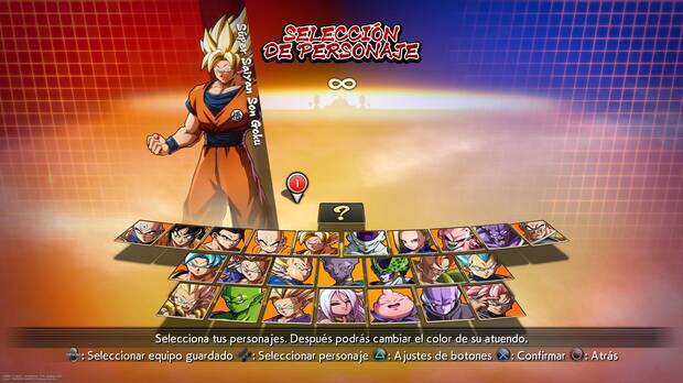 Esta es la plantilla completa de personajes.
