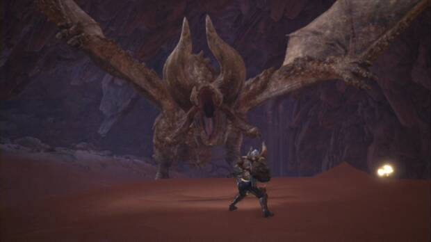 Diablos es un rival temible - Tirando astado bajo la arena - Monster Hunter World