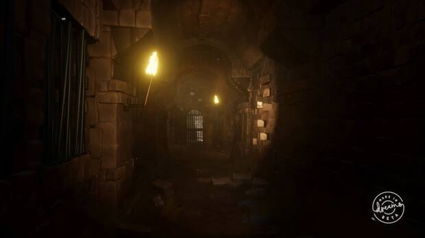 Una mazmorra inspirada en los Dark Souls de FromSoftware.