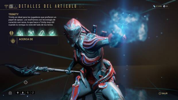 Cómo conseguir gratis al Warframe Trinity y requisitos de fabricación