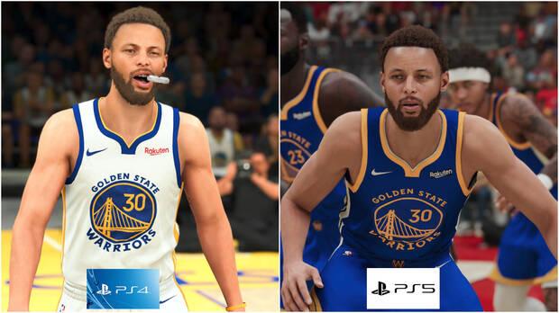 Rostro de Curry en NBA 2K21 en PS4 y PS5