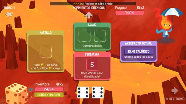 Captura de Dicey Dungeons.