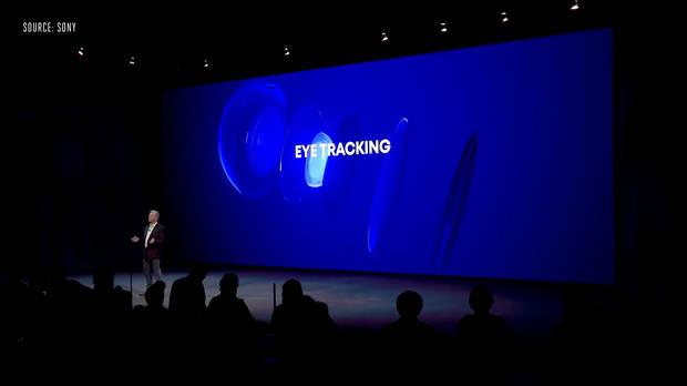 Ejemplo de eye tracking en PlayStation VR2.