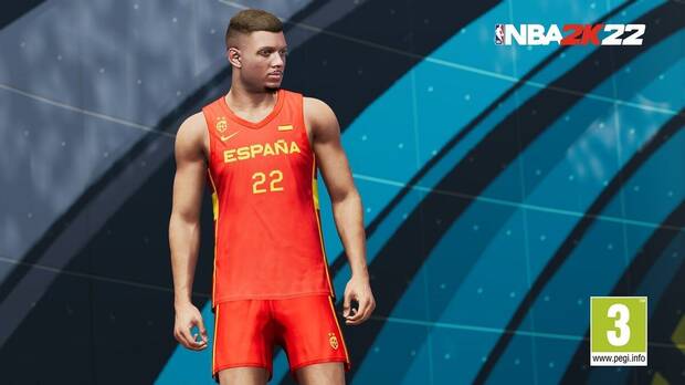 Equipacin de la Seleccin Espaola de Baloncesto en NBA 2K22.