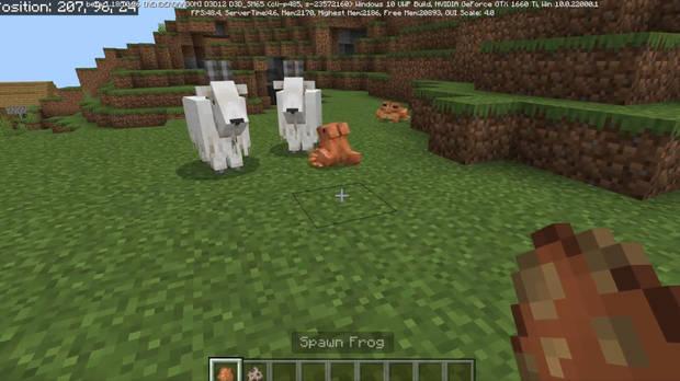 Minecraft ranas cabras