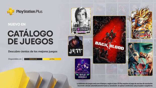 Juegos catlogo PS Plus Extra y Premium enero 2023.