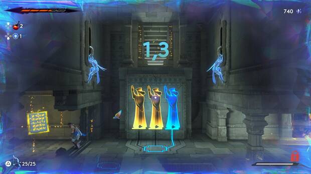 Prince of Persia: The Lost Crown - Solución al puzle de la primera sala secreta en el Templo del Conocimiento