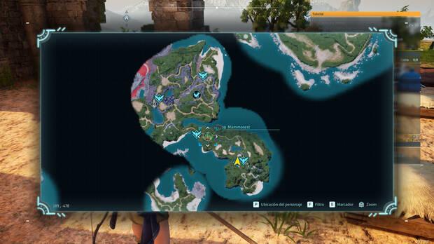 Palworld - Ubicación en el mapa con el ícono de jefe Pal Alfa