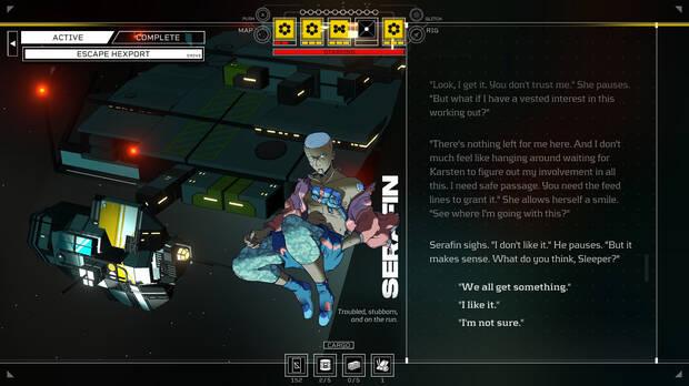 La narración es parte importantísima del juego, la lástima es que todo esté en inglés y sea difícil de seguir.