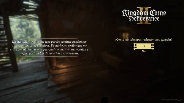Kingdom Come: Deliverance 2 - Guardar la partida bebiendo Schnapps redentor