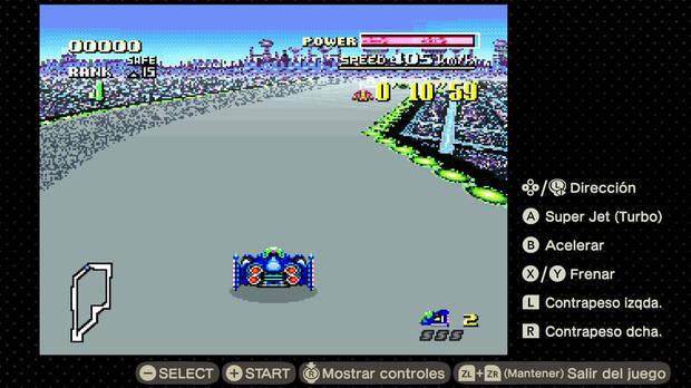 Así se muestran juegos como F-Zero, que son completamente jugables.