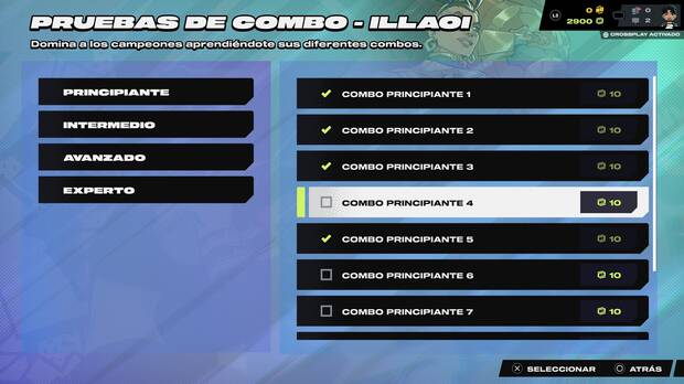 2XKO - Conseguir cr�ditos completando desaf�os de combos