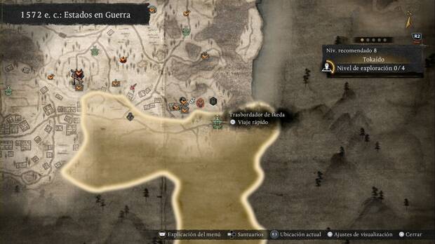 Nioh 3 - Santuarios de Tokaido, ubicaci�n del Trasbordador de Ikeda en la  zona nordeste