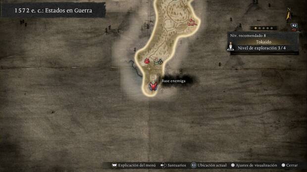 Nioh 3 - Bases enemigas de Tokaido, ubicaci�n de la base enemiga m�s al sudeste de la regi�n