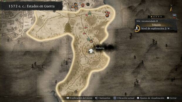 Nioh 3 - Kodama en Tokaido, ubicaci�n del kodama del bosque de las almas, en una charca de la zona sudeste de la regi�n