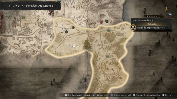 Nioh 3 - Armita de Tokaido, ubicaci�n de la amrita del lado oeste, cerca de la pagoda