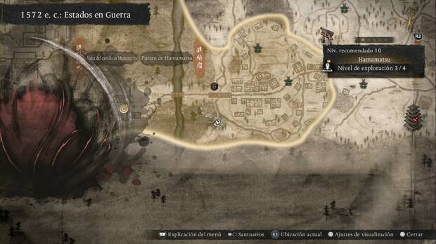 Nioh 3 - Amrita de Hamamatsu, t�nel pasado el puente que sale del oeste de la aldea y que lleva a una amrita