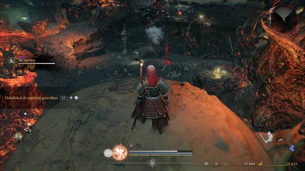 Nioh 3 - El Purgatorio manifestado, segunda zona de grietas en el suelo de la aldea