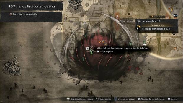 Nioh 3 - Estatuas de bodhisattva en Hamamatsu, ubicaci�n de Aldea del castillo de Hamamatsu - Feudo del clan