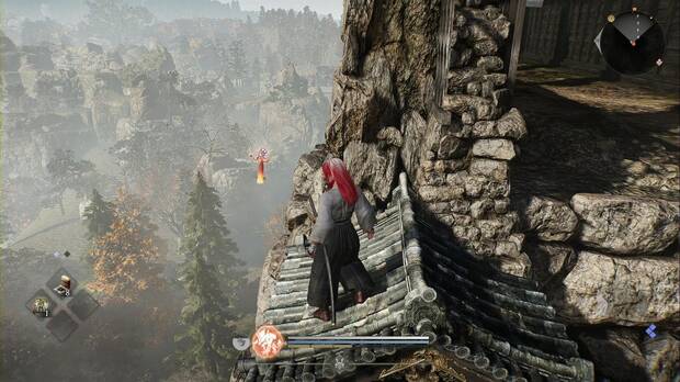 Nioh 3 - Chijiko en Hamamatsu, ubicaci�n del chijiko de la zona noroeste, junto a la torre del castillo