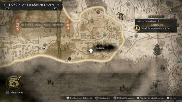 Nioh 3 - Kodama en Hamamatsu, ubicaci�n del kodama en el pozo de la aldea