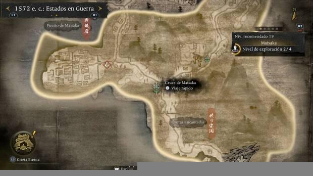 Nioh 3 - Santuarios de Maisaka, ubicaci�n del Cruce de Maisaka