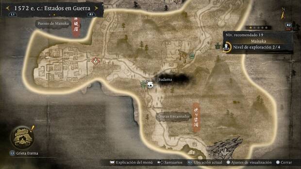 Nioh 3 - Sudama de Maisaka, sudama junto al Cruce de Maisaka